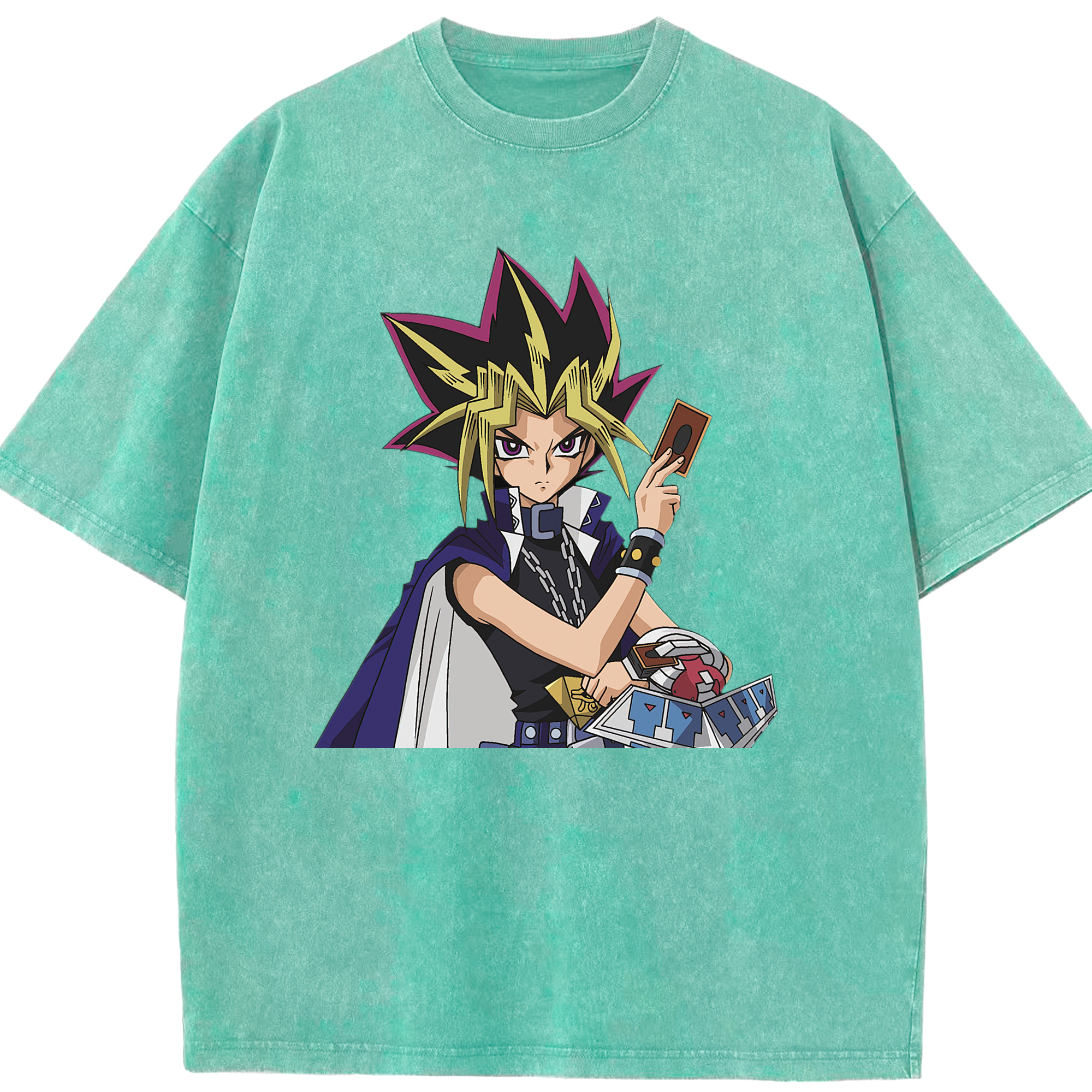 （画像用） 遊☆戯☆王 Yu-Gi-Oh! 綿100% ヴィンテージ風 半袖Tシャツ（フロントプリント）